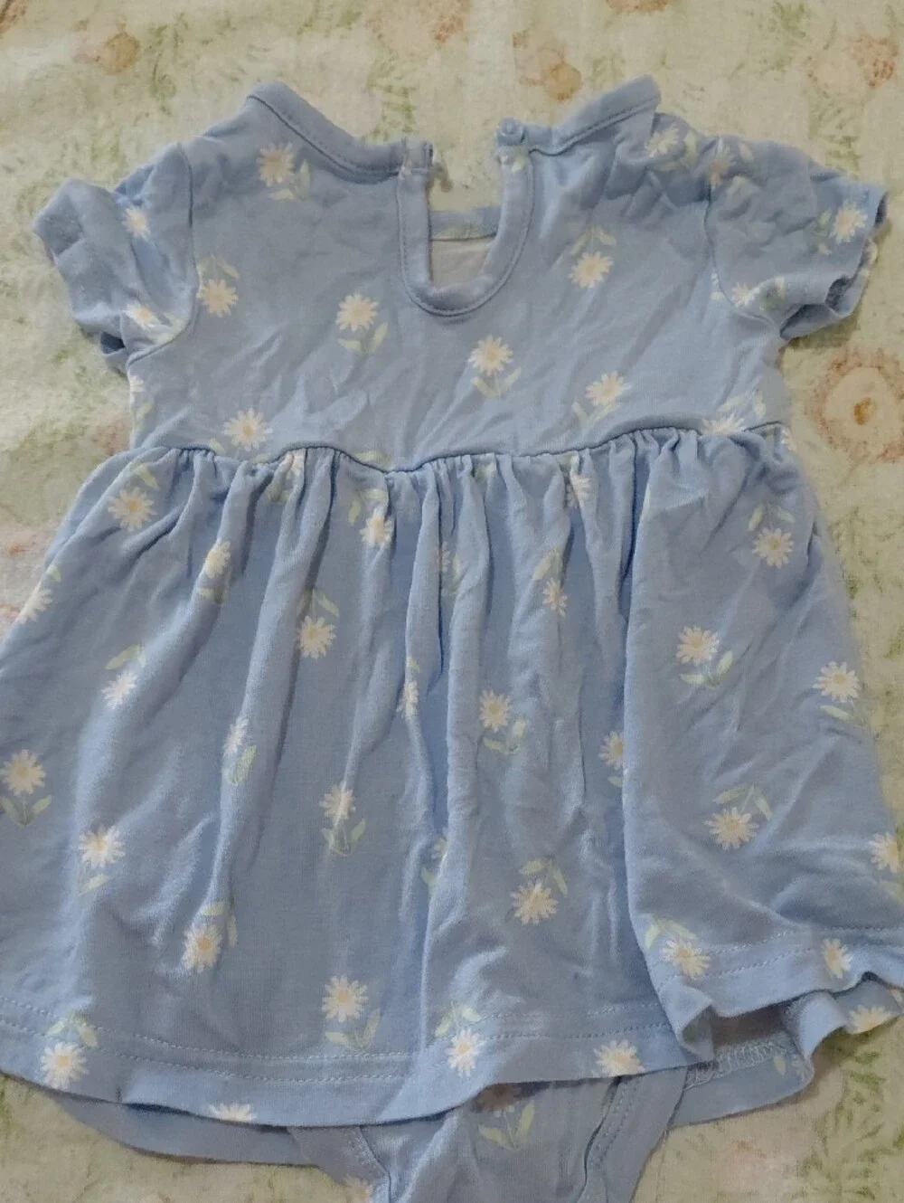 Carter's Lavender Daisy Short-Sleeve Dress Bodysuit